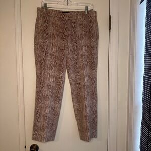 Banana Republic Avery Brown Snake Print Slim Ankle Pants Size 4